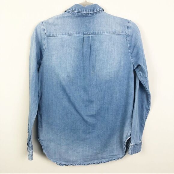 KUT FROM THE KLOTH | Stretch Denim Button Top Sz S - Picture 6 of 7